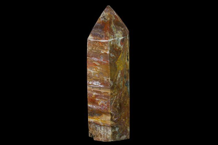 Colorful, Polished Petrified Wood Obelisk - Triassic #137415